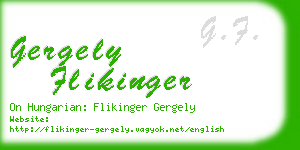 gergely flikinger business card